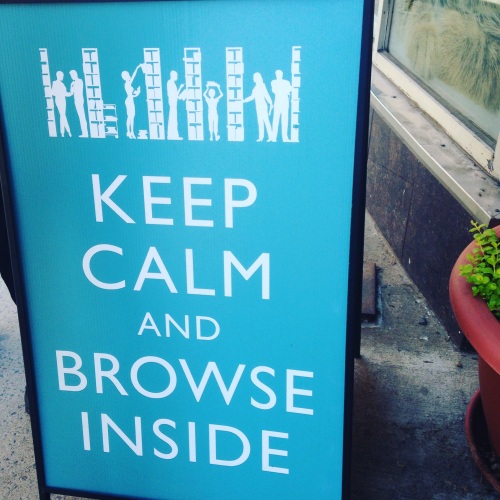 keep calm browse books sign
